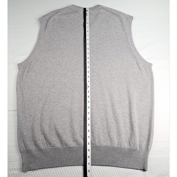 Chaps V-Neck Sweater Vest Mens Size 2XLT Big & Tall Gray Preppy Business NWT - Picture 12 of 12